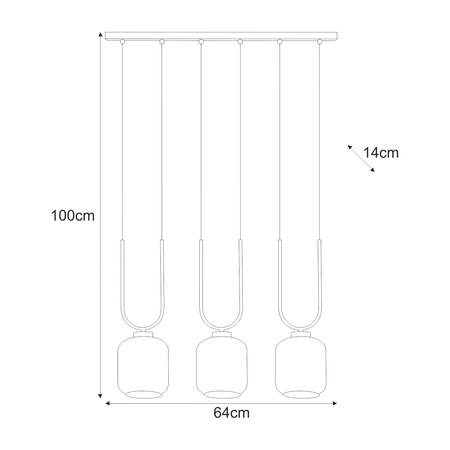 Wyjątkowa lampa wisząca, regulowana wysokość K-5586 z serii BONO