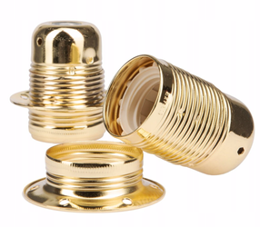 Oprawka dekoracyjna E27 z pierścieniem Loft złota