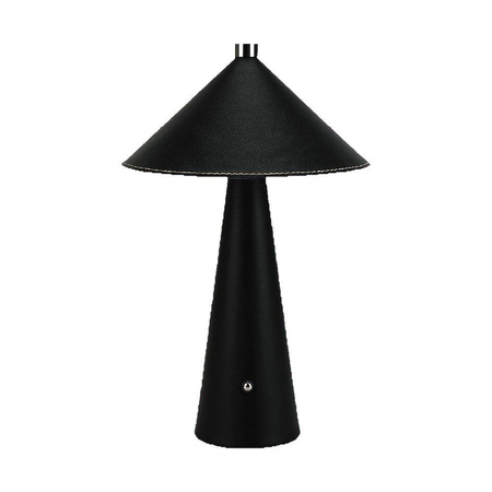 Lampka Biurkowa Nocna V-TAC 3W LED 33cm CCT Ładowanie USB-C Ściemnianie Czarna Skóra 