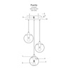 Light prestige Puerto 3 wisząca czarna LP-004/3P BK