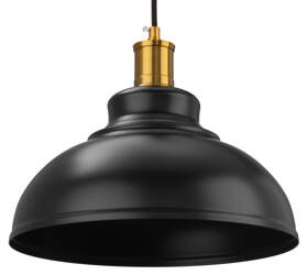 Lampa wisząca RUSTIC metalowy czarny klosz