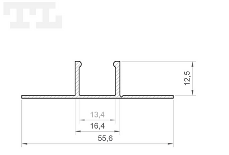 LED P17-2 Profil perforowany 1000 mm anod do płytek i GK (nr kat 8617201)