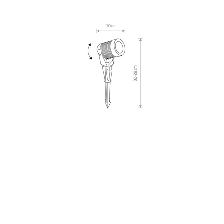 Nowodvorski Lampa zewnętrzna czarna SPIKE LED M