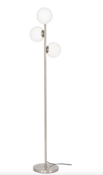 Lampa stojąca podłogowa silver białe kule  3xE27 MILANO