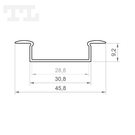 LED P14-1 Profil 1000 mm biały lakierowany (nr kat 8614110)