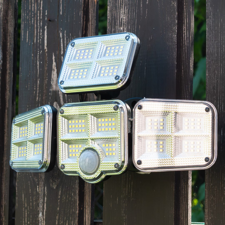 Naświetlacz Solarny LED Flexi Poczwórny z czujnikiem ruchu