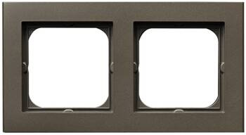 Ramka podwójna Ospel Sonata Czekoladowy Metalik