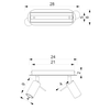 Lampa sufitowa PRESTON PINK/WHITE 2x mini GU10