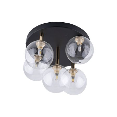 Lampa sufitowa NILOS Black/Gold 5xG9