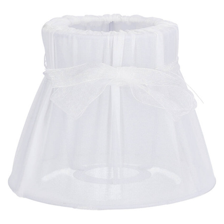 Lampa wisząca biała abażur z organzy 340W E27 Zefir Candellux 33-73792