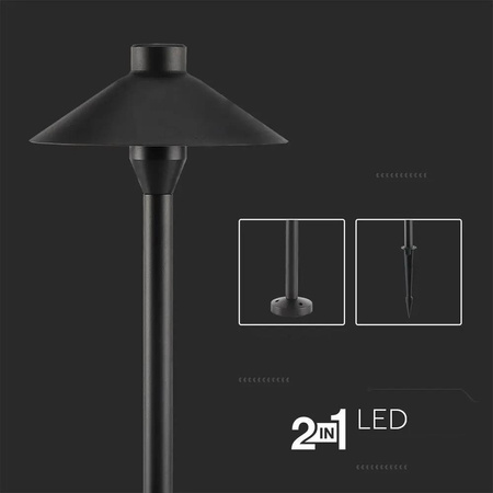 Słupek Ogrodowy V-TAC 7W SAMSUNG CHIP 2w1 Czarny VT-907 3000K 600lm 3 Lata Gwarancji