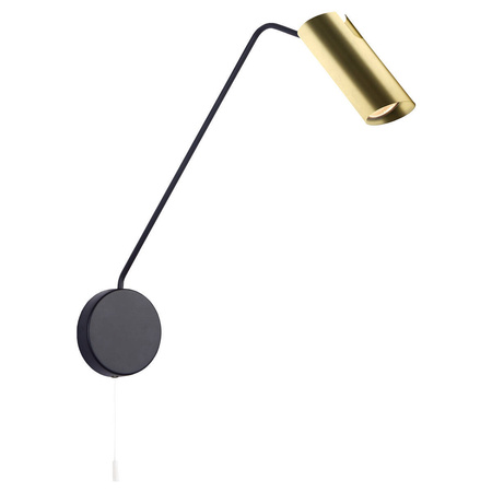 Light prestige Futuro 1 kinkiet złoty/czarny z wysięgnikiem LP-17001/1WL GD/BK