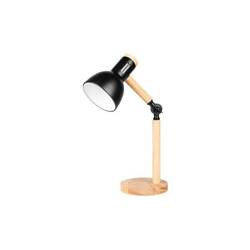 Lampa biurkowa drewniana Woody 1xE27 czarna