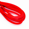 Przewód w oplocie kabel z wtyczką 2m czerwony