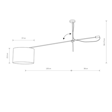 Nowodvorski Lampa sufitowa biała VIPER
