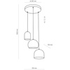 Lampa wisząca TEMPRE 3xE27 koło