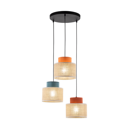 Lampa wisząca Duo JUTA Mix koło 3xE27