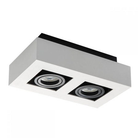 Oprawa sufitowa punktowa biała podwójna  Downlight oczko