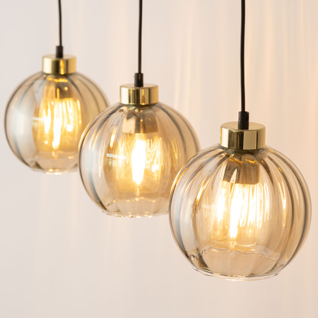 Lampa wisząca DEVI Amber 3xE27 listwa 