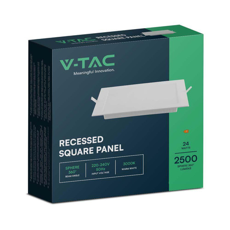 Panel LED Wpuszczany Premium Downlight 24W Kwadrat 300x300 3000K 2500lm