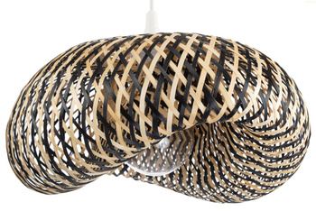 Lampa wisząca dwukolorowa BOHO bambusowa plecionka NUSA 50cm