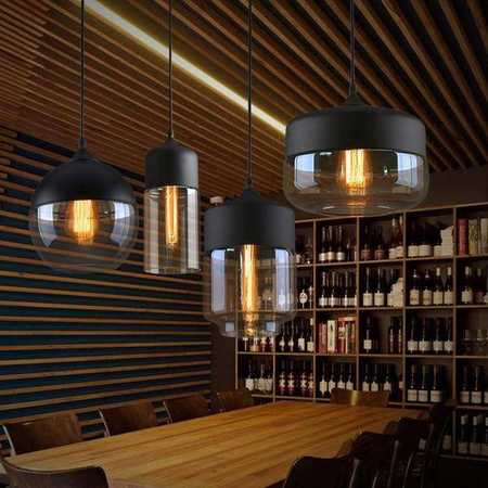 Lampa sufitowa wisząca szklana modern tuba LED