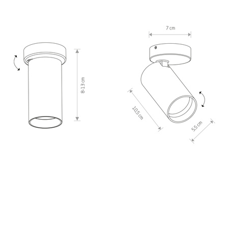 Nowodvorski Lampa sufitowa mosiądz reflektor MONO 