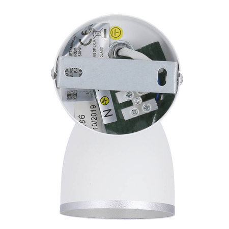 Lampa ścienna kinkiet 1xE14 biały+chrom FIDO 91-63366