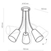 Tk Lighting WIRE KIDS lampa sufitowa 3xE27