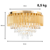 Lampa kryształowa luksusowa żyrandol Luxury WSC014 złota duża