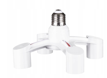 Splitter rozgałęziacz adapter żarówek na 4 gniazda E27