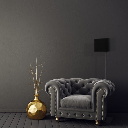Lampa stojąca NAPOLI BLACK/GOLD 1xE27 czarny złoty