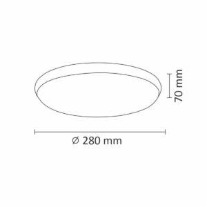 Plafon LED ORBIT 30 Chrom 4000K