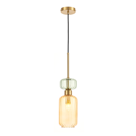 Szklana lampa wisząca MOLLY AMBER 1xE14