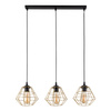 Lampa wisząca DIAMOND NEW BLACK/GOLD 3xE27