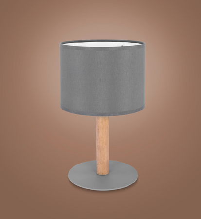 Lampka nocna stołowa Deva Graphite 1x E27 szara