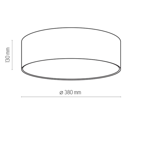 Lampa sufitowa 4 x E27  Plafon niebieski okrągły