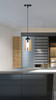 Lampa wisząca 1xE27 szklana czarno/brązowa Bistro 31-00569