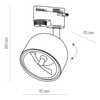 Reflektor szynowy AR111 GU10 czarno złoty 1 fazowy Track Light