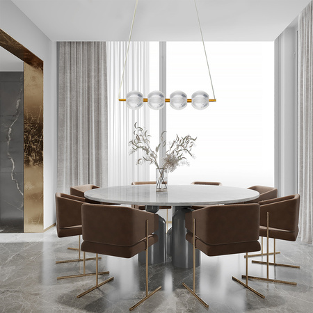 Light prestige Brillant 4 linia wisząca złota LP-3303/4L GD