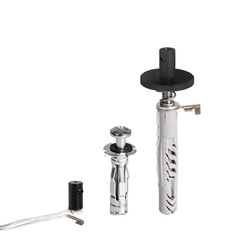 Kluś Zestaw mocowań FI-8-ZM-1, czarny, stal nierdzewna, aluminium