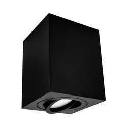 Oprawa sufitowa natynkowa czarna GU10 90x90 kwadratowa ruchoma