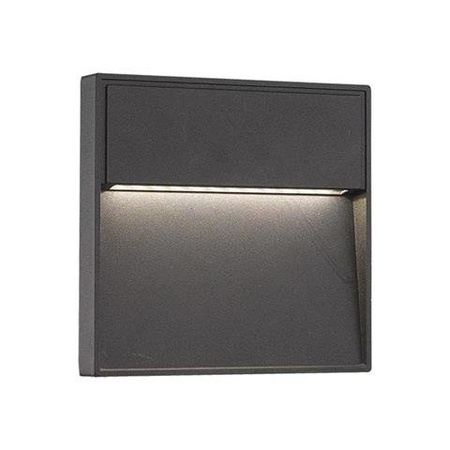 Kinkiet Oprawa elewacyjna Led 4W kwadratowa 4000K ciemny szary