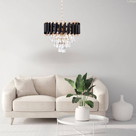 Lampa kryształowa żyrandol ROSE GOLD 5xE14