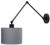 Kinkiet regulowany metalowy szary abażur Oro Deluxe