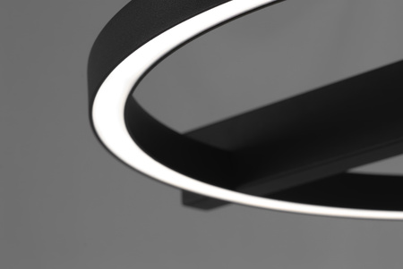 Lampa wisząca LED do salonu, czarna K-8230 z serii TIVOLI