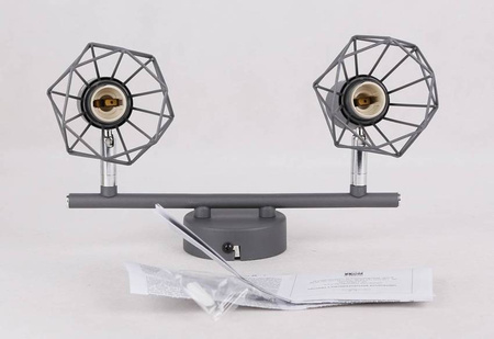 Lampa sufitowa Candellux Verve 2xE14 matowy szary