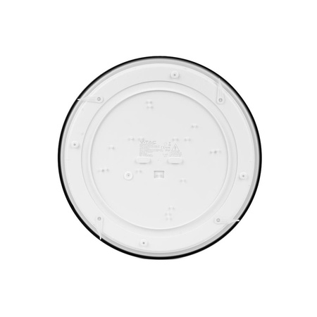 Plafon V-TAC 18W LED SAMSUNG CHIP Okrągły 30cm Natynkowy Pilot Czujnik Ruchu IP44 Czarny VT-8618S 4000K 1830lm 5 Lat Gwarancji