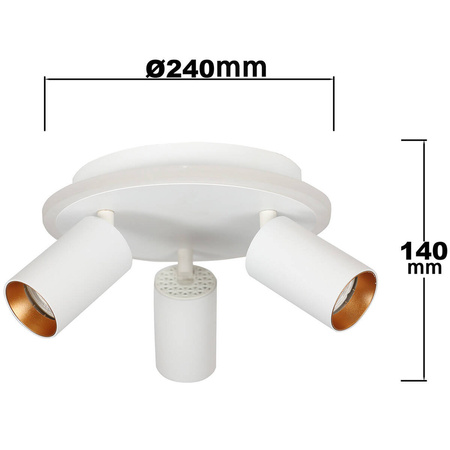 Light prestige Parma 3 plafon okrągły biały LP-0612/3C Round WH