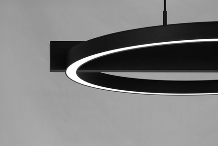 Lampa wisząca LED do salonu, czarna K-8230 z serii TIVOLI